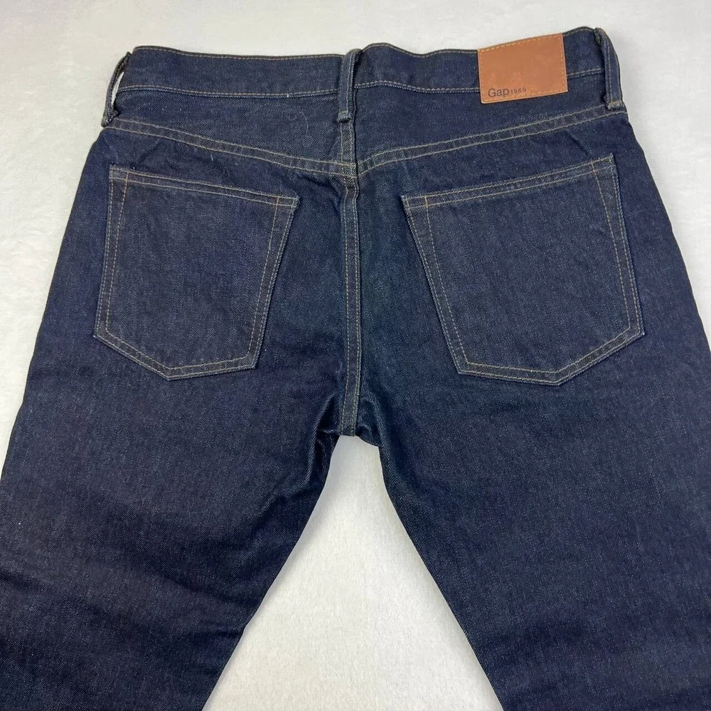 Gap 1969 Jeans Men 28 x30 Black Denim‎ Pants Slim Fit